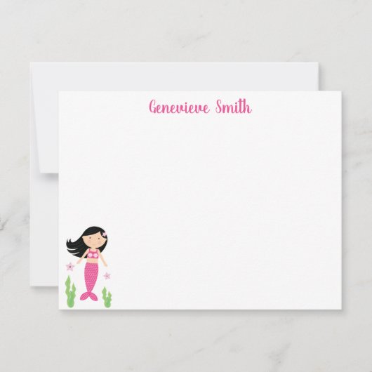 マーメイドガール ノートカード (正面)