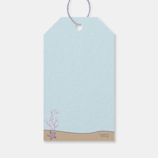 マーメイドキススターフィッシュの願い誕生日ありがとう ギフトタグ (裏面)