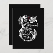 マーメイドキススターフィッシュ希望マンダラメルマイスイム 招待状 (正面/裏面)