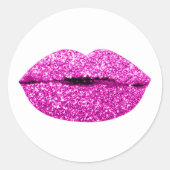 マーメイドキスリップメイクアップアーティストピンクマゼンタ ラウンドシール (正面)