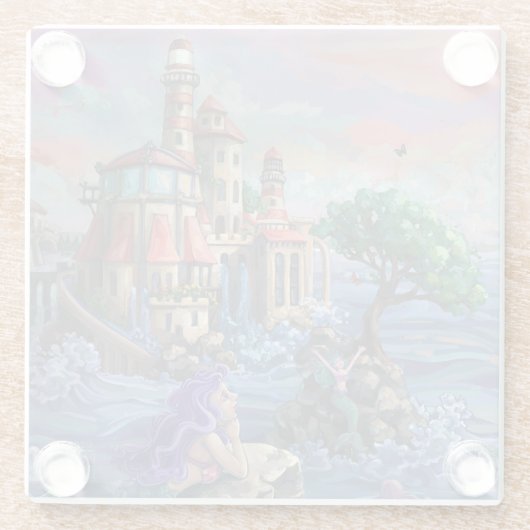 マーメイドキャッスルアート ガラスコースター (裏面)