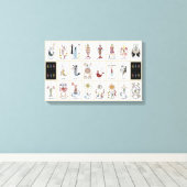 マーメイドキャットタロット専攻のアルカナ キャンバスプリント (インサイチュ (ウッドフロア))