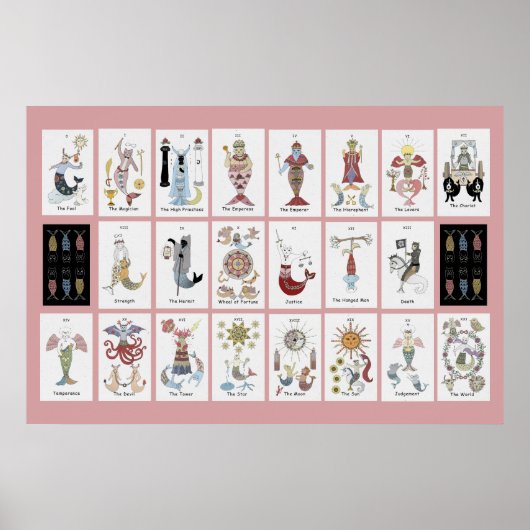 マーメイドキャットタロット専攻のアルカナ ポスター (正面)