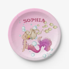 マーメイドキュートピンクパーソナルピンク紙プレート ペーパープレート