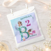 マーメイドキュートブルーパーソナルピンクのお気に入りバッグ フェイバーバッグ (クリップ留めされた状態)