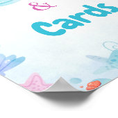 マーメイドギフトとカード誕生日赤ちゃんシャワーのお願い ポスター (角)