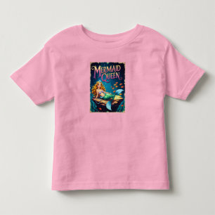 マーメイドクイーントドラーガールズ海プリンセスティー トドラーTシャツ