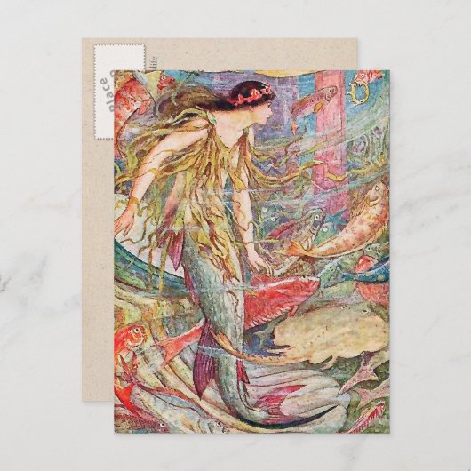 マーメイドクイーン子供部屋リーム ポストカード (正面/裏面)