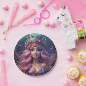 マーメイドクラウン ペーパープレート (パーティー)