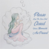 マーメイドクラムシェルトイレステッカー シール (正面)