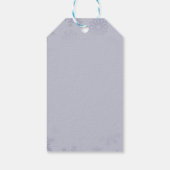 マーメイドクリスマスパープルダークヘアガールスノーフレーク ギフトタグ (裏面)