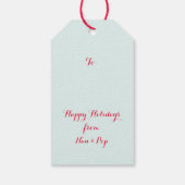 マーメイドクリスマスレッドアクアパーソナライズされた ギフトタグ (裏面)