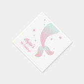 マーメイドグラデーションテールガールズバースデーパーティー用品 スタンダードカクテルナプキン (角)