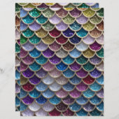 マーメイドグラムグリッターはかりで測スクラップブック紙 (正面/裏面)