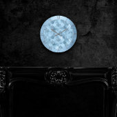 マーメイドグラムスケール |ほこりっぽいアイスブルーシェン光沢 ラウンド壁時計