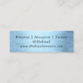 マーメイドグラムスケール | Ice Blue Sparkleソーシャルメディア スキニー名刺 (裏面)