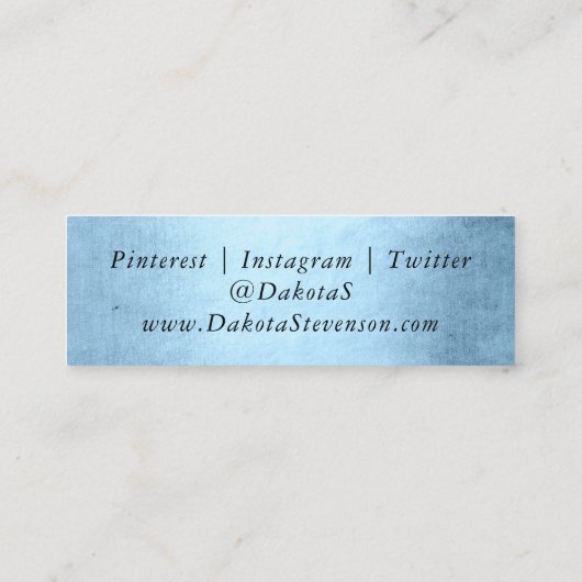 マーメイドグラムスケール | Ice Blue Sparkleソーシャルメディア スキニー名刺 (裏面)