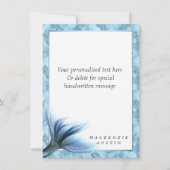 マーメイドグラムテール |埃っぽいアイスブルー光沢カスタム ノートカード (正面)