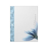 マーメイドグラムテール |埃っぽいアイスブルー光沢カスタム ノートパッド (回転)