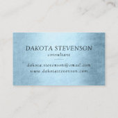 マーメイドグラムテール |埃っぽいアイスブルー光沢ブランディング 名刺 (裏面)