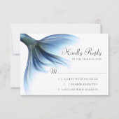 マーメイドグラムテール | Dusty Ice Blue Luster Sheen 出欠カード (正面)