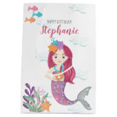 マーメイドグラムバースデーパーティー ミディアムペーパーバッグ (裏面)