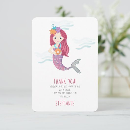 マーメイドグラムバースデーパーティー 招待状 (スタンド正面)
