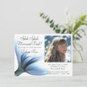 マーメイドグラム |ほこりっぽいアイスブルーのフォトスプラッシュ 招待状 (スタンド正面)