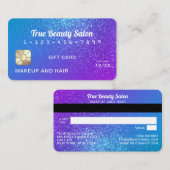 マーメイドグリッタークレジットカードギフト証明書 名刺 (正面/裏面)