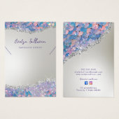 マーメイドグリッターシークインネックレス表示カード (正面&裏面)