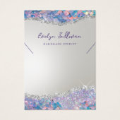 マーメイドグリッターシークインネックレス表示カード (正面)