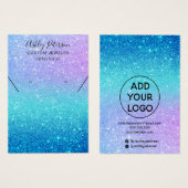 マーメイドグリッタージュエリーイヤリングネックレスディスプレイ (正面&裏面)