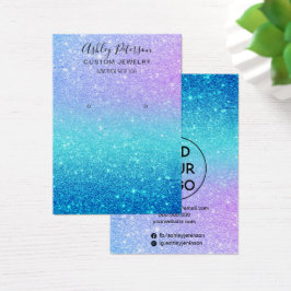 マーメイドグリッターブルーシックジュエリーイヤリングディスプレイ