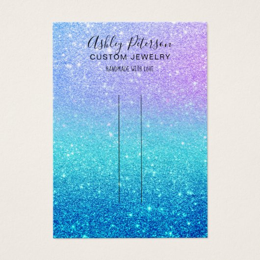 マーメイドグリッターブルージュエリーヘアクリップ表示 (正面)