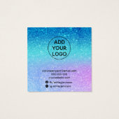 マーメイドグリッターブルーパープルスタッドイヤリング表示 (裏面)