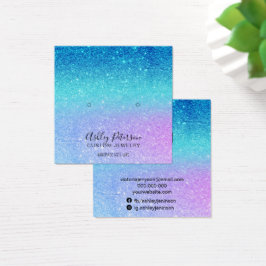 マーメイドグリッターブルーパープルスタッドイヤリング表示