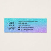 マーメイドグリッターブルーパープルスタッドイヤリング表示 (裏面)