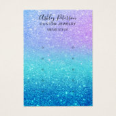 マーメイドグリッターブルー数々のスタッドイヤリング (正面)