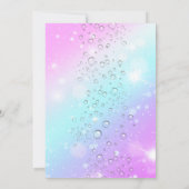 マーメイドグリッタープールパーティー誕生日 招待状 (裏面)