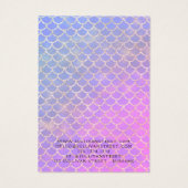 マーメイドグリッターヘアクリップジュエリー表示カード (裏面)