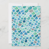 マーメイドグリッター誕生日パーティーの招待 招待状 (裏面)