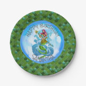 マーメイドグリーンウォリアー紙プレート ペーパープレート (正面)