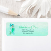 マーメイドグリーンパーソナル差出人住所ラベル ラベル (インサイチュ)