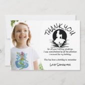 マーメイドグリーン誕生日パーティーありがとう 招待状 (正面)