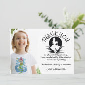 マーメイドグリーン誕生日パーティーありがとう 招待状 (スタンド正面)