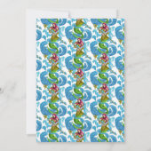 マーメイドグリーン誕生日パーティーありがとう 招待状 (裏面)