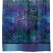 マーメイドグ航海のラム |ダークブルーパープルティール（緑がかった色） シャワーカーテン (正面)