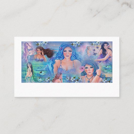 マーメイドコラージュファンタジーアートバイレニー・ラヴォワ 名刺 (裏面)