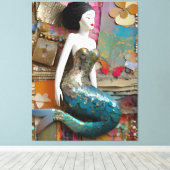 マーメイドコラージュ キャンバスプリント (インサイチュ (ウッドフロア))