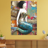 マーメイドコラージュ キャンバスプリント (インサイチュ (リビング))